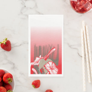 Serviette En Papier Un design graphique dynamique présente un motif ro