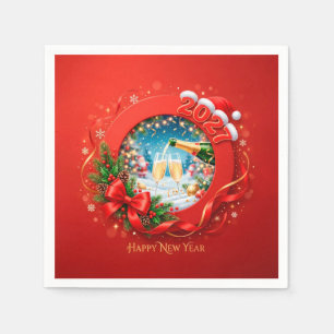 Serviette En Papier Un design joyeux pour accueillir 2027