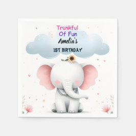 Serviette En Papier Un éléphant blanc bois Anniversaire 1er anniversai