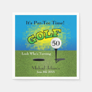 Serviette En Papier Un Golfer 🏌️ ‍ ♂️ fête d'anniversaire