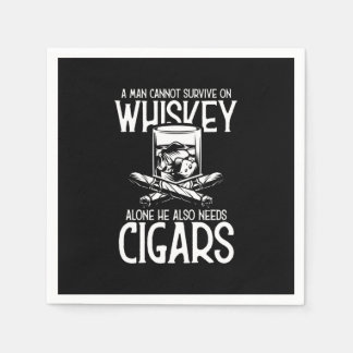 Serviette En Papier Un Homme Qui Aime Le Whiskey Et Le Cigar