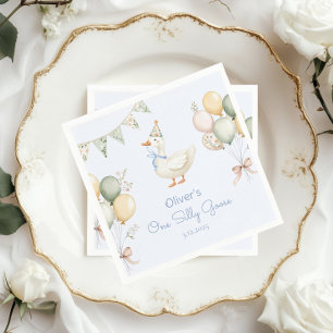 Serviette En Papier Un idiot de ballons d'oie garçon 1er anniversaire