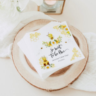 Serviette En Papier Un jour d'abeille 1er anniversaire tellement doux 