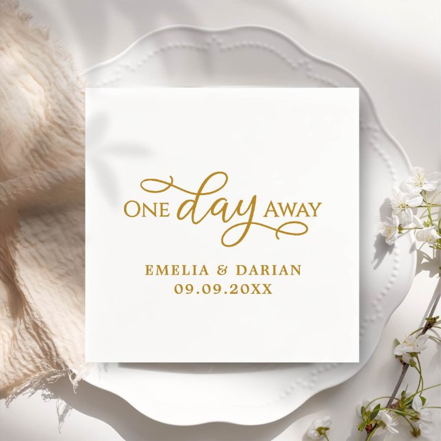 Serviette En Papier Un Jour De Dîner De Répétition Mariage (Créateur téléchargé)