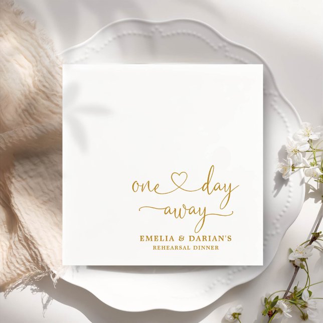 Serviette En Papier Un Jour De Dîner De Répétition Mariage (Créateur téléchargé)