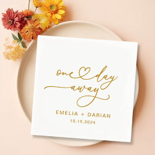 Serviette En Papier Un Jour De Dîner De Répétition Mariage