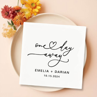 Serviette En Papier Un Jour De Dîner De Répétition Mariage