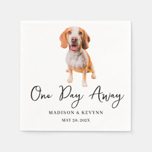 Serviette En Papier Un jour de Mariage de serviettes de chien