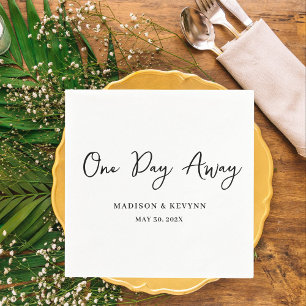 Serviette En Papier Un jour loin minimaliste et chic Napkins mariage