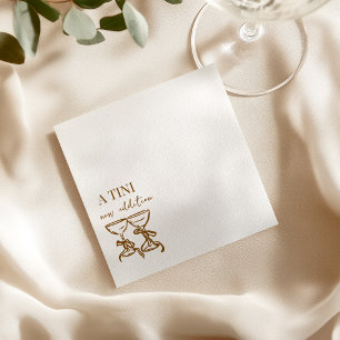 Serviette En Papier Un Martini Tini Nouvelle Addition Cocktail Dessiné