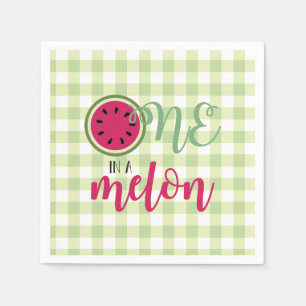 Serviette En Papier Un melon d'anniversaire de premier anniversaire de