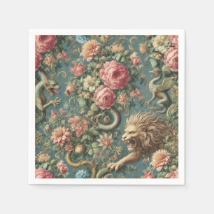 Serviette En Papier Un mythe en fleurs – Conception victorienne mythiq