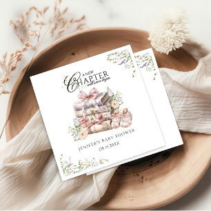 Serviette En Papier Un nouveau chapitre commence Baby Shower Livre Wil