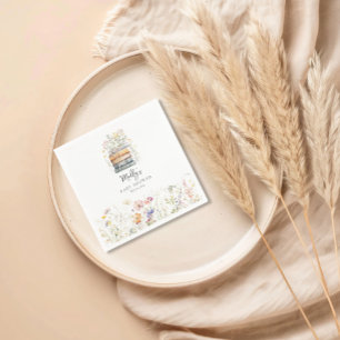 Serviette En Papier Un nouveau chapitre commence le Baby shower Fleur 