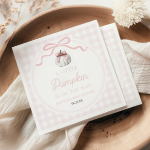 Serviette En Papier Un Petit Arc Rose Citrouille Bébé Shower Automne