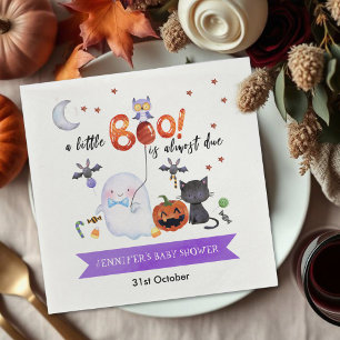Serviette En Papier Un petit Baby shower Boo Halloween