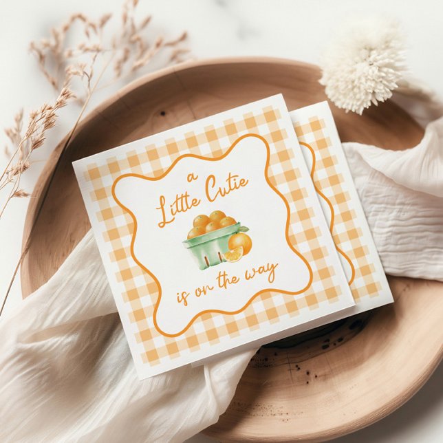 Serviette En Papier Un petit baby shower orange (Créateur téléchargé)