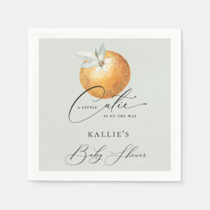 Serviette En Papier Un Petit Baby shower Orange Citrus Cutie