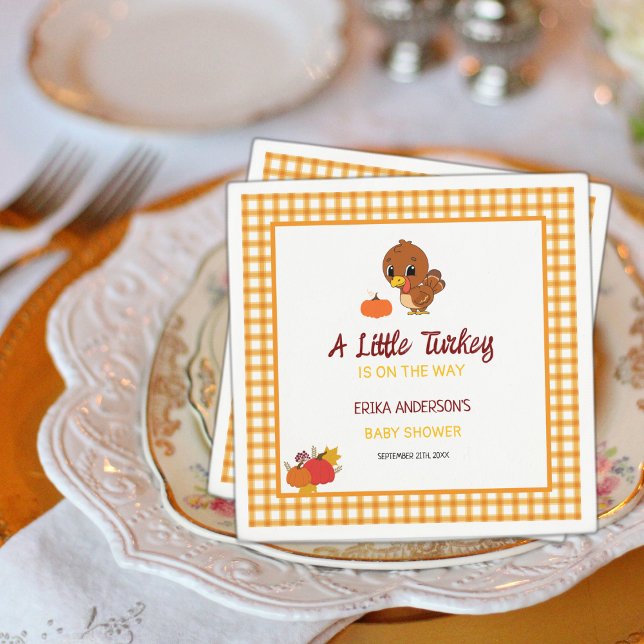 Serviette En Papier Un Petit Baby shower Turc Tombe Thankgiving (Créateur téléchargé)