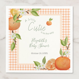 Serviette En Papier Un Petit Bébé Adorable En Route Fête Prénatale Ser