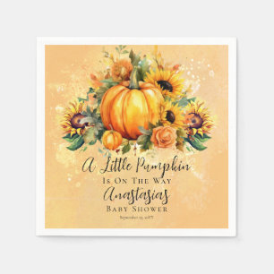 Serviette En Papier Un Petit Citrouille Baby shower d'automne des to