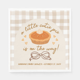 Serviette En Papier Un petit Cutie Pie est en route