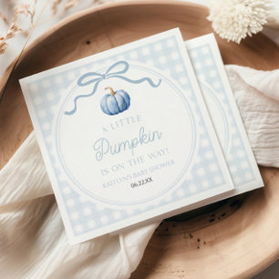 Serviette En Papier Un petit nœud papillon bleu citrouille Shower de b