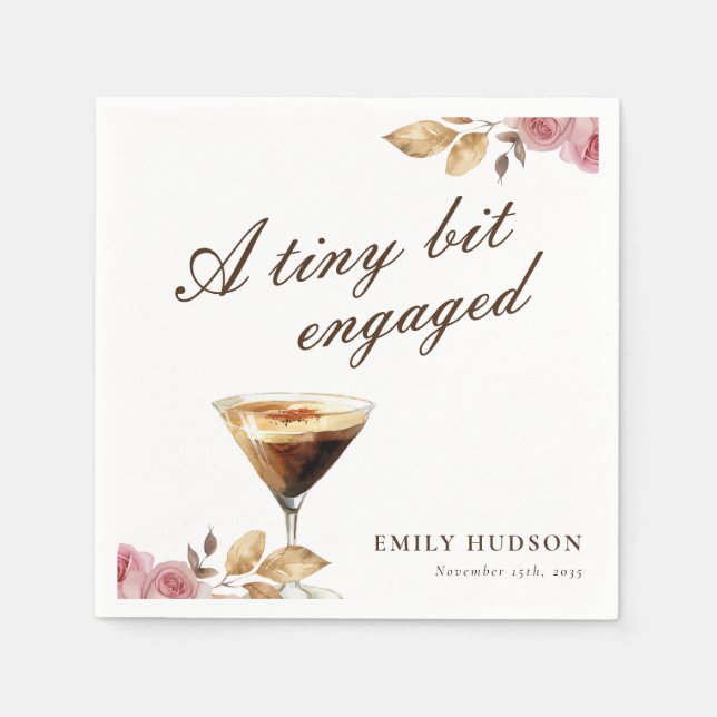 Serviette En Papier Un petit peu Espresso Martini Baby Shower (Devant)