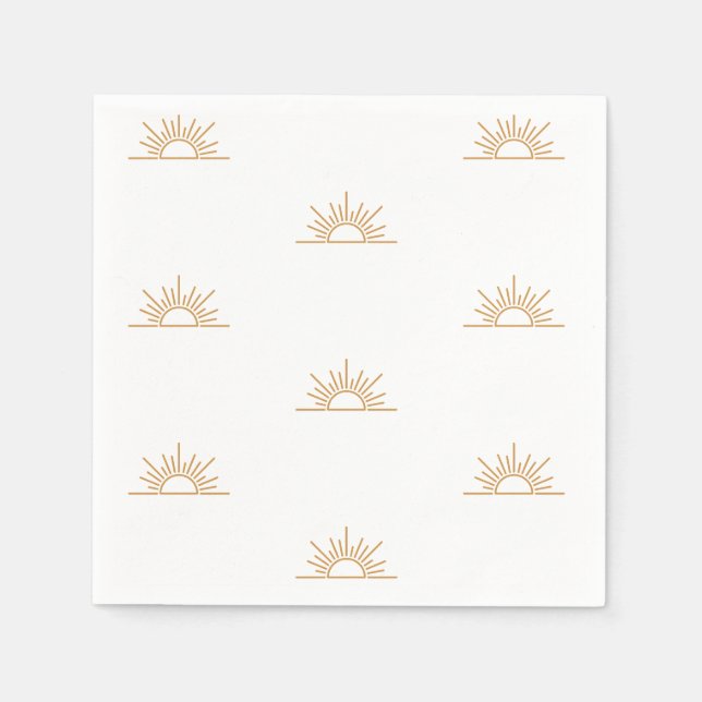 Serviette En Papier Un petit rayon de soleil Baby shower Boho (Devant)