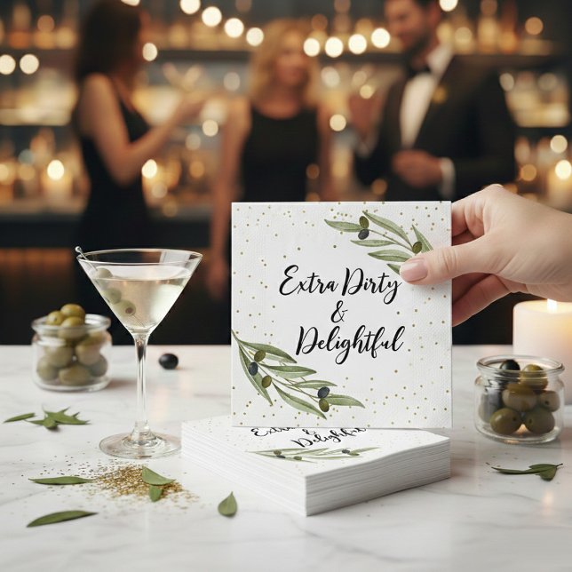 Serviette En Papier Un peu d'amusement Soirée Martini (Créateur téléchargé)