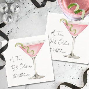 Serviette En Papier Un peu plus âgée Fête d'anniversaire Pink Martini
