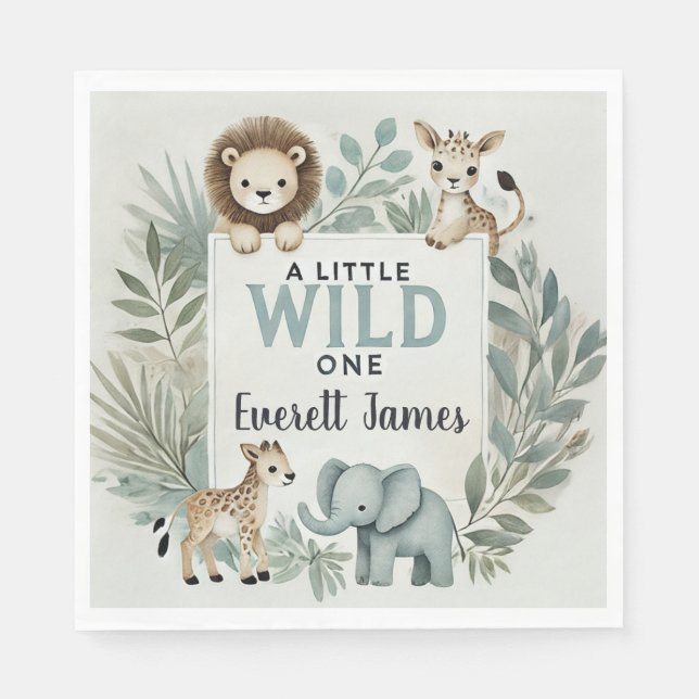 Serviette En Papier Un Peu Sauvage (Devant)