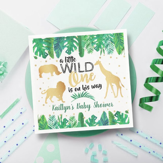 Serviette En Papier Un Peu Sauvage Est En Chemin Boys Baby shower (Créateur téléchargé)