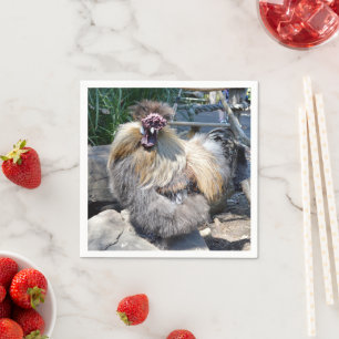 Serviette En Papier Un Poulet Fluffeux Laide,