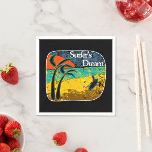 Serviette En Papier Un rêve de surfer