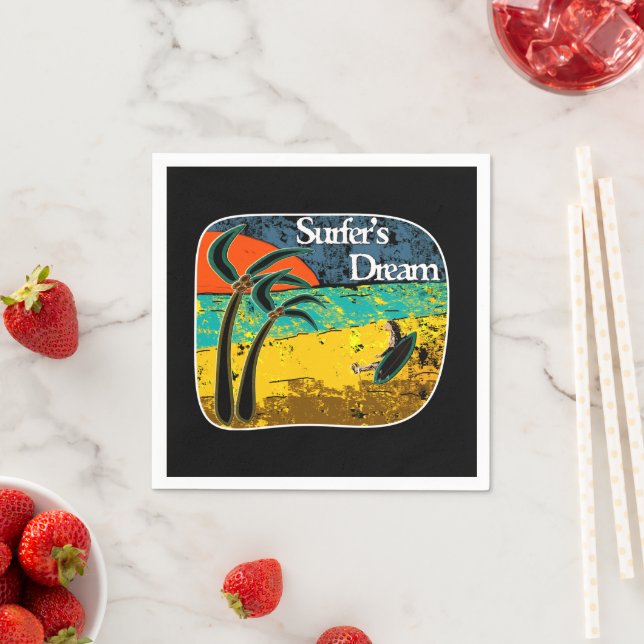 Serviette En Papier Un rêve de surfer (En situation)