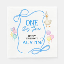 Serviette En Papier Un sot garçon d'oie premier anniversaire