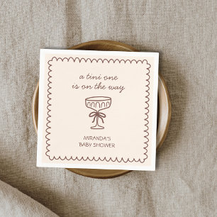 Serviette En Papier Un Tini Sur Le Chemin Baby shower Espresso Martini