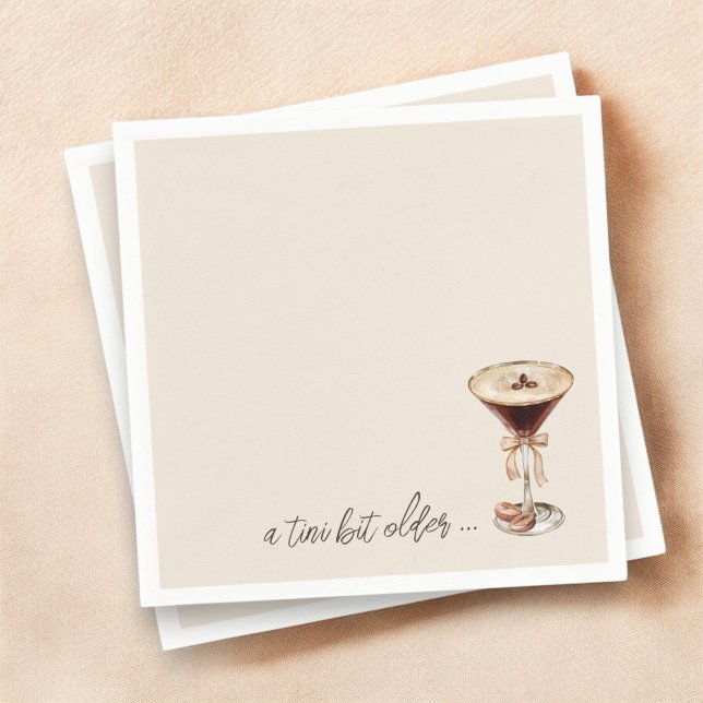 Serviette En Papier Un Tini Un Peu Plus Ancien Espresso Martini (Créateur téléchargé)