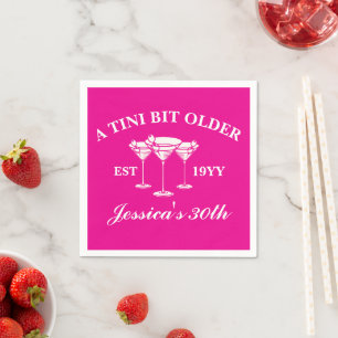 Serviette En Papier Un Tini Un Peu Plus Ancien Martini Personnalisé An