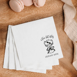 Serviette En Papier Un Tini Un Peu Plus Ancien Martini Thème Anniversa