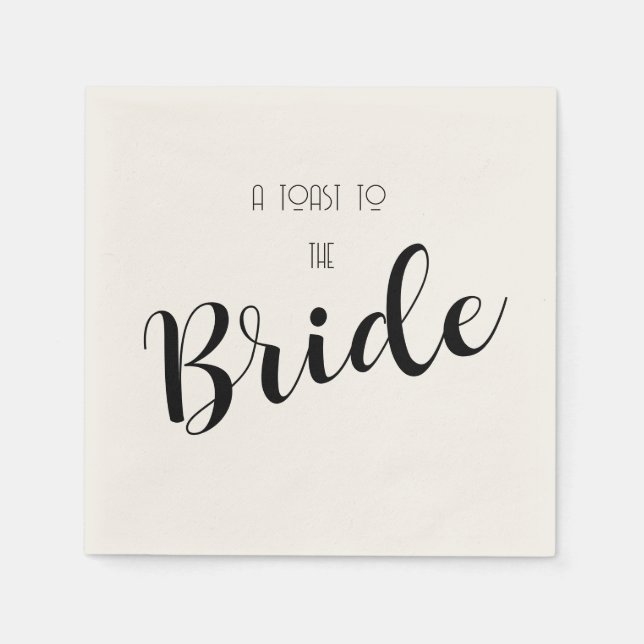 Serviette En Papier Un toast à la mariée (Devant)