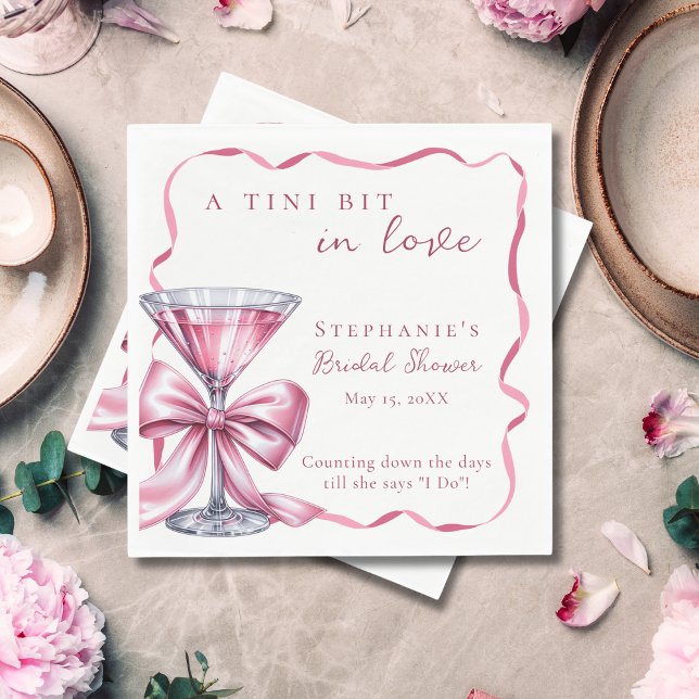Serviette En Papier Un tout petit peu amoureux Chic Pink Martini Baby  (Créateur téléchargé)
