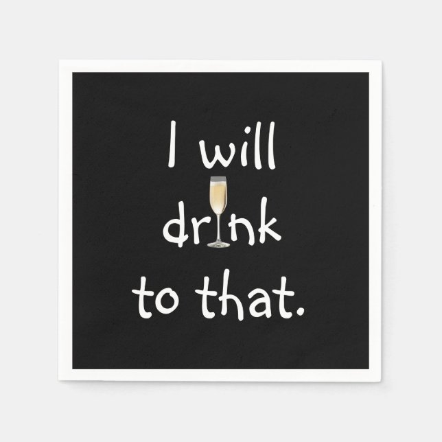 Serviette En Papier Un Vin Blanc Pour Les Fêtes (Devant)