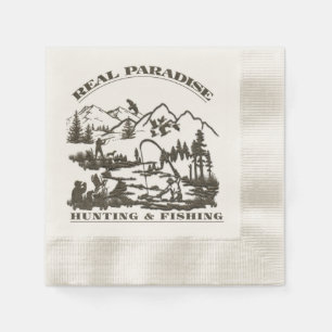 Serviette En Papier Un vrai paradis Chasse & Pêche