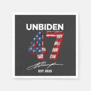 Serviette En Papier Unbiden 47 Trump Est. 2025 4 juillet