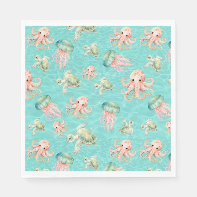 Serviette En Papier Underwater Sea (Devant)