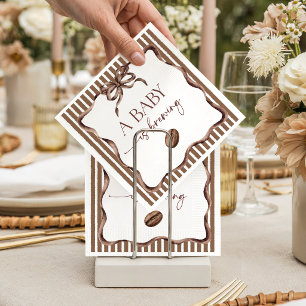 Serviette En Papier Une Baby Shower Café 'Un Bébé Est En Train De Bras
