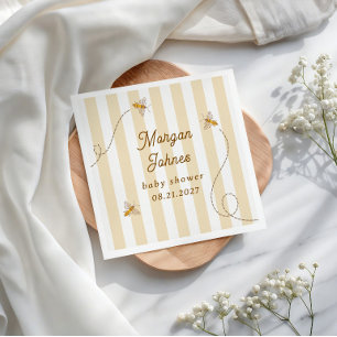 Serviette En Papier Une Baby Shower Petite Abeille