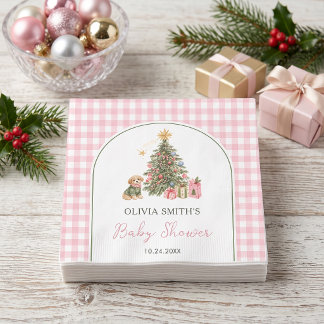Serviette En Papier Une Baby Shower pour un Joyeux Petit Noël
